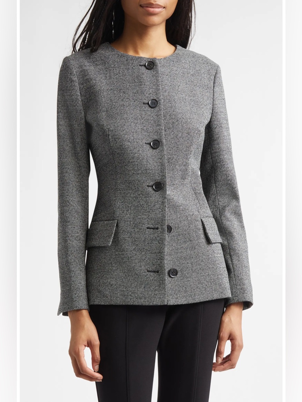 Proenza Schouler Annemarie Jacket in Melange Suiting